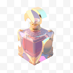 粉色化妆品瓶子图片_紫色卡通香水瓶香水