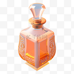钻石形状瓶盖香水瓶