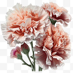 妈妈生日花束图片_粉色康乃馨花朵呈皱缩状背景