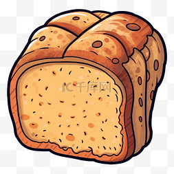早餐夹心面包图片_面包简单图案