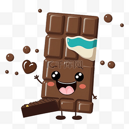 可爱的巧克力豆图片_巧克力卡通可爱图案