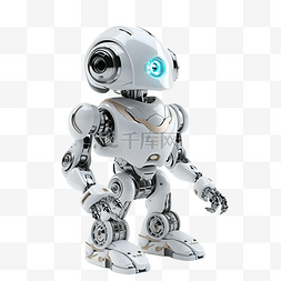 白色可爱大玩具图片_机器人智能白色