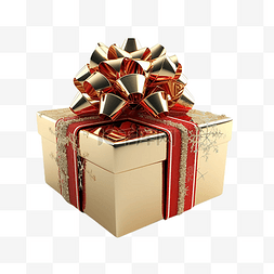 红色节日礼物盒图片_圣诞节礼物金色