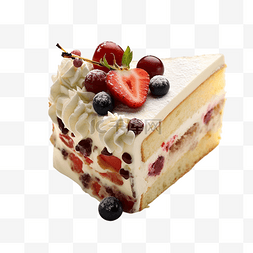 蓝莓草莓蛋糕图片_蛋糕草莓蓝莓奶油透明