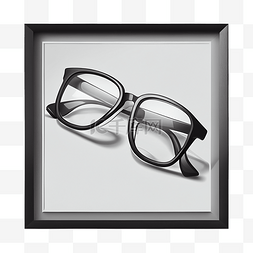 黑色的眼镜框图片_眼镜黑色相框