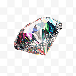 钻石创意图片_钻石彩色写实