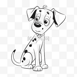 爱心斑点狗图片_达尔马提亚达尔马提亚狗的着色页
