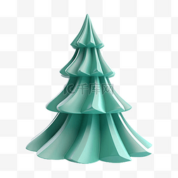 树剪纸剪纸图片_圣诞节圣诞树立体