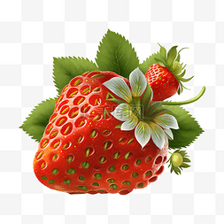 美食可爱装饰图片_草莓红色可爱插画