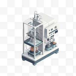 做研究卡通图片_做实验化学实验仪器透明