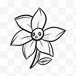 用笑脸素描画一朵花的轮廓 向量