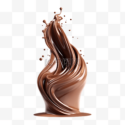 巧克力流体丝滑插画