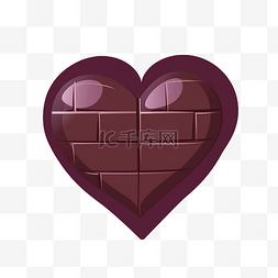 巧克力爱心情人节卡通