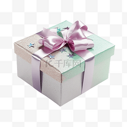 圣诞节打开礼盒图片_圣诞节礼物盒彩带