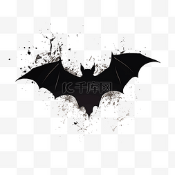 恐怖的吸血鬼图片_飞翔的蝙蝠黑色抽象动物