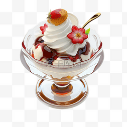 冰淇淋草莓味图片_夏季草莓甜品好看真实