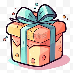 节礼日礼物盒糖果色图案