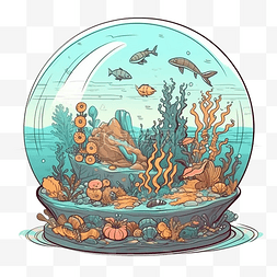 海洋日球形海洋生态球