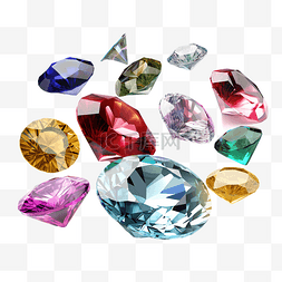 水晶钻图片_各种各样的彩色水晶宝石钻石