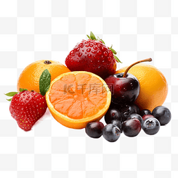 蓝莓草莓水果图片_水果实物图