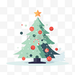 圣诞装饰插画挂饰图片_圣诞节主题圣诞树挂件