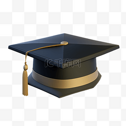 毕业季元素帽子图片_毕业帽毕业黑色白底透明