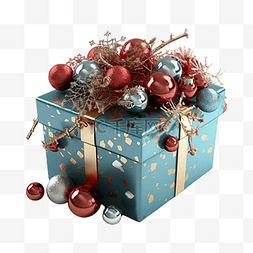 红色礼盒圆形图片_圣诞节礼物圆形