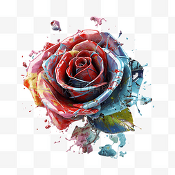 艺术电子图片_玫瑰绚丽花朵