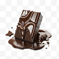 巧克力融化的黑巧