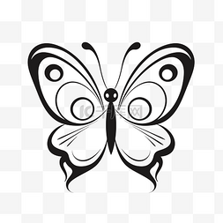 蝴蝶剪影免费设计矢量轮廓草图