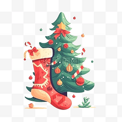红色发光线图片_圣诞节红色袜子