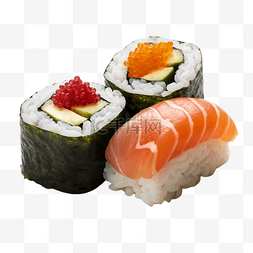 美味的生鱼片图片_寿司食物三文鱼寿司店透明