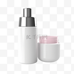 美妆产品模型图片_3d化妆品小罐产品