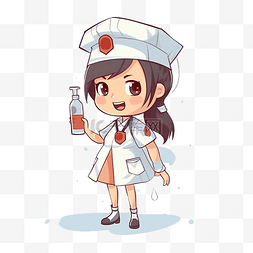 卡通护士医院图片_护士节白衣天使护士服