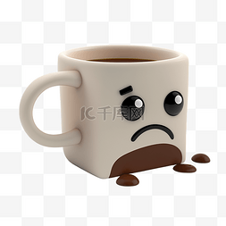 咖啡表情图片_咖啡难过创意表情