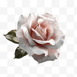 玫瑰白色水滴