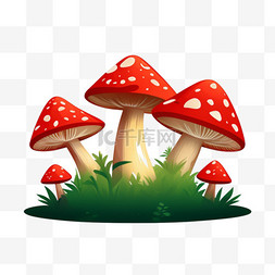 卡通彩色小蘑菇图片_蘑菇符号彩色卡通风格图标设计