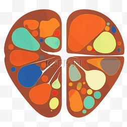 人体肝脏图图片_肝炎日卡通扁平插画