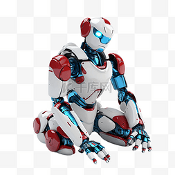 红色科技感发光图片_机器人智能技术