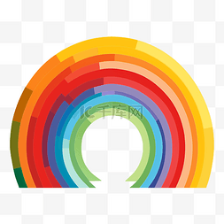 彩虹简单平面图案