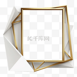 方形木质图片_相框异形几何图案