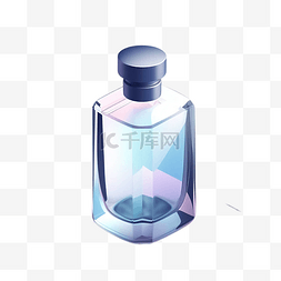 男士香水玻璃瓶蓝色