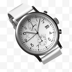 黑色手表卡通图片_手表时间时尚白色透明