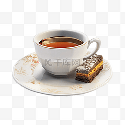 卡通白色咖啡杯图片_咖啡下午茶杯子