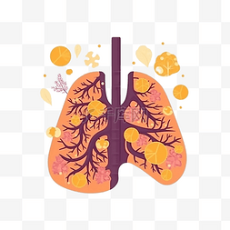 听诊器卡通图片_哮喘日肺部疾病