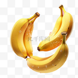 新鲜香蕉图片_质感新鲜香蕉元素立体免抠图案