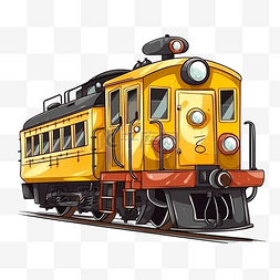 火车黄色卡通列车
