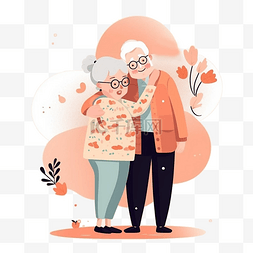 家庭幸福日图片_祖父母日花朵粉色可爱卡通