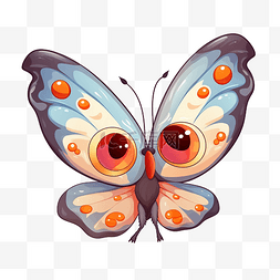 蝴蝶大眼睛可爱卡通