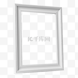 立体白色欧式边框图片_相框白色简约画框